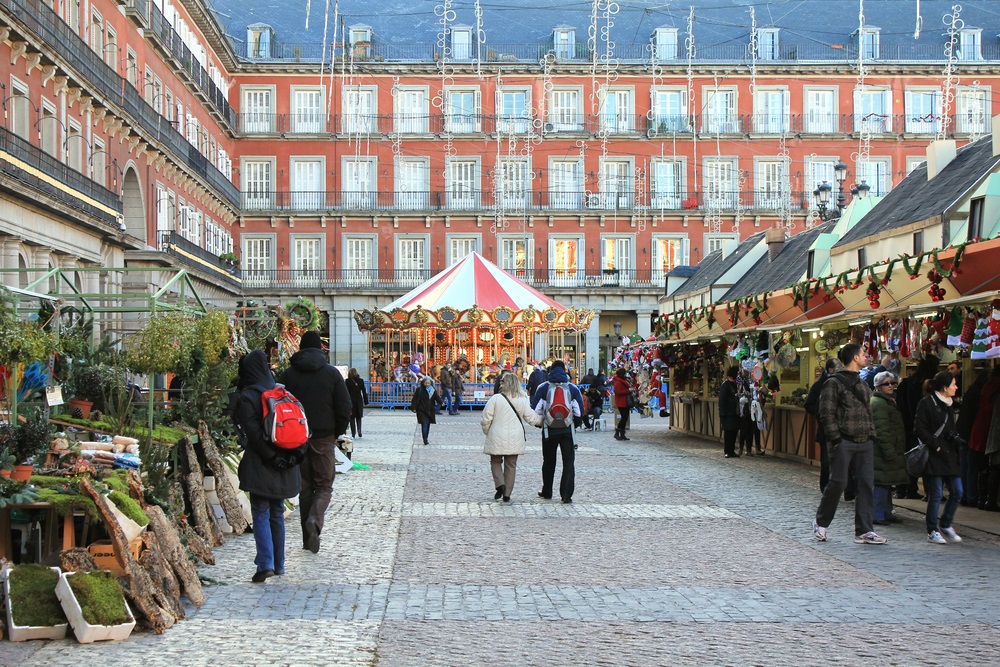 mercado de navidad de la plaza mayor de madrid