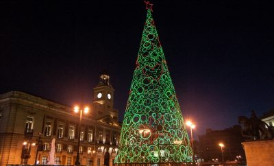 Christmas bus in Madrid